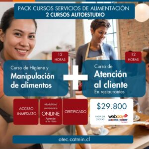 Pack Manipulación de alimentos + atención a clientes